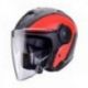 CABERG KASK OTWARTY JET Z BLENDĄ MODEL SOHO MILANO KOLOR CZERWONY/CZARNY MAT ROZMIAR M