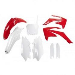 UFO KOMPLET PLASTIKÓW (FULL KIT) Z OSŁONAMI TELESKOPÓW (AMORTYZATORÓW) HONDA CRF 450 R '09-'10, CRF 250 '10 KOLOR OEM (CZERWONY/