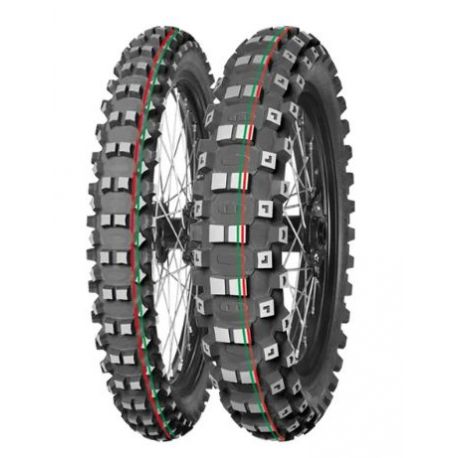 MITAS OPONA 60/100-14 TERRA FORCE-MX MH 29M (CZERWONO-ZIELONY PASEK) TT PRZÓD DOT 2024 (DOT:JSDC) (ZAMIENNIK:70000115)