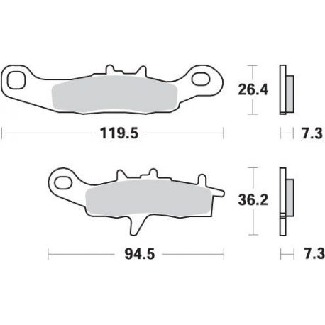 SBS WYPRZEDAŻ KLOCKI HAMULCOWE KH258 OFF-ROAD RACING SINTER KOLOR ZŁOTY