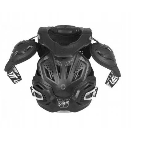 LEATT (2021/2022) OSŁONA KLATKI PIERSIOWEJ Z OSŁONĄ SZYI / KARKU NECK BRACE MODEL FUSION VEST 3.0 BLACK KOLOR CZARNY ROZMIAR XXL