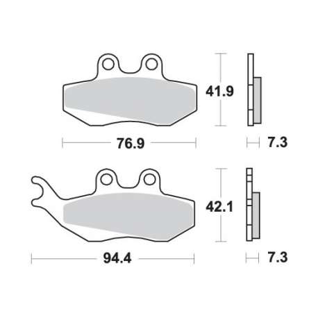 SBS KLOCKI HAMULCOWE KH194 STREET CERAMIC KOLOR CZARNY DEDYKOWANY DO YAMAHA DT50 PIAGGIO VESPA 125 APRILIA RX 90 120HF