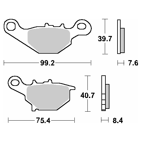 SBS PROMOCJA KLOCKI HAMULCOWE KH230 / KH396 STREET CERAMIC KOLOR CZARNY