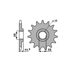 PBR ZĘBATKA PRZEDNIA 1252 15 18NC (ŁAŃC. 520)