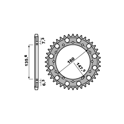 PBR ZĘBATKA TYLNA 1507 52 F FANTIC 50 (ŁAŃC. 428)