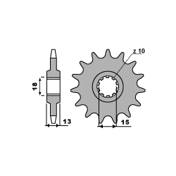 PBR ZĘBATKA PRZEDNIA 155 13 18NC (ŁAŃC. 415)