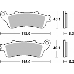 SBS PROMOCJA KLOCKI HAMULCOWE KH261 / KH281 STREET CERAMIC KOLOR CZARNY PASUJE DO: HONDA FES 250 FORESEIGHT, NSS 250 FORZA, FJS