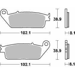 SBS KLOCKI HAMULCOWE KH142 / KH226 CERAMIC KOLOR CZARNY