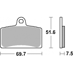 SBS KLOCKI HAMULCOWE KH399 MAXI SINTER SINTER KOLOR ZŁOTY