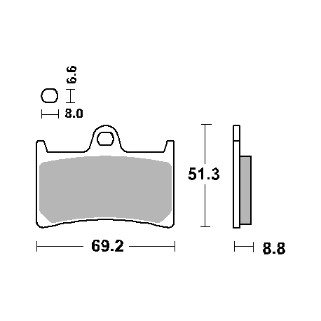 SBS PROMOCJA KLOCKI HAMULCOWE KH252 / KH380 STREET CERAMIC KOLOR CZARNY