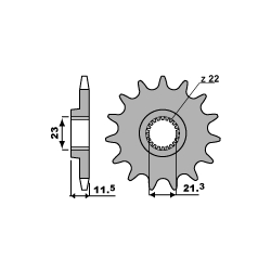 PBR ZĘBATKA PRZEDNIA 2051 13 18NC YAMAHA TTR 250 93-05, RAPTOR 250 08-11 (ŁAŃC. 520)