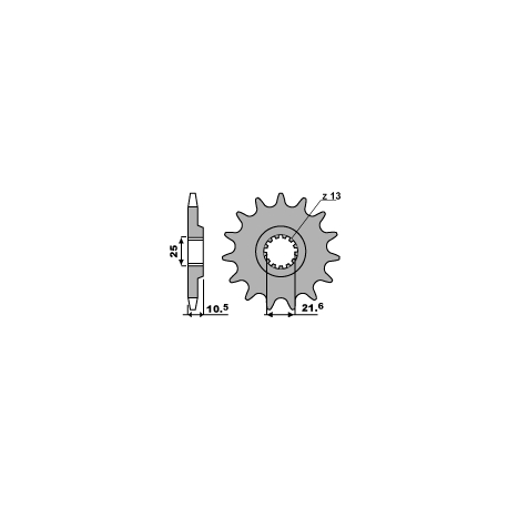 PBR ZĘBATKA PRZEDNIA 2061 13 18NC KAWASAKI KSF 250 87-04, KEF 300 95-03 (JTF1503.13) (+1) (ŁAŃC. 520)