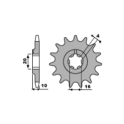 PBR ZĘBATKA PRZEDNIA 2066 12 18NC HUSQVARNA WRE 125 SM 07-08 (ŁAŃC. 520)