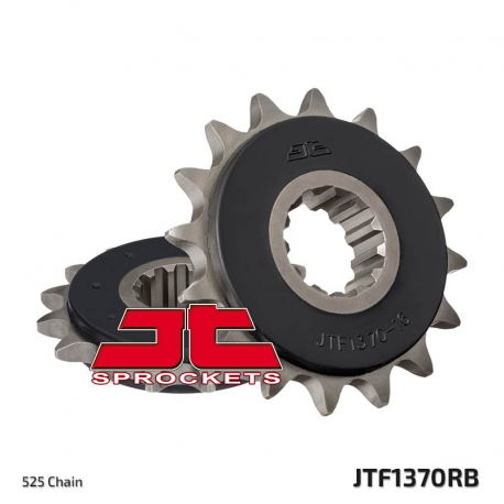 JT ZĘBATKA PRZEDNIA 2068 16 Z GUMĄ HONDA CBR 600F '99-'14, CBR 600RR '03-'16, XL 1000V, CRF 1000L, CBR 1000RR (JTF1370.16RB)* (Ł