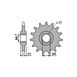 PBR ZĘBATKA PRZEDNIA 2073 14 18NC CBF/CBR 600 '-1' (ŁAŃC. 525)