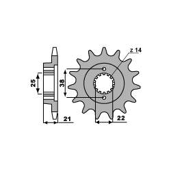 PBR ZĘBATKA PRZEDNIA 2079.15.18NC (ŁAŃC. 530)