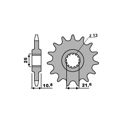 PBR ZĘBATKA PRZEDNIA 2086 17 18NC TDM 850 (96-98) (ŁAŃC. 525) (214217)