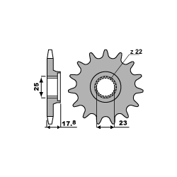 PBR ZĘBATKA PRZEDNIA 2096 15 18NC LAVERDA 750 96-00