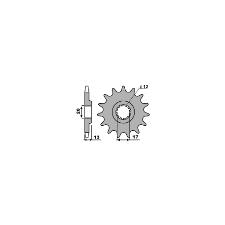 PBR ZĘBATKA PRZEDNIA 2123 13 18NC TM 125 04-09 (ŁAŃC. 520)