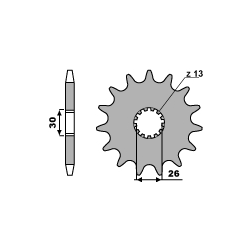 PBR ZĘBATKA PRZEDNIA 2130 17 18NC TRIUMPH 800/865 (ŁAŃC. 525)