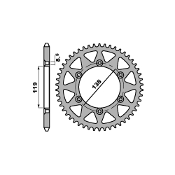 PBR ZĘBATKA TYLNA 213 44 C45 HUSABERG (ŁAŃC. 520)