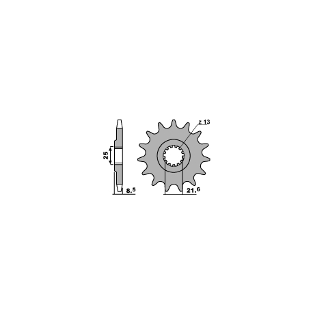 PBR ZĘBATKA PRZEDNIA 2137 15 18NC KAWASAKI Z1000 07-16 (JTF1537.15) (ŁAŃC. 525)