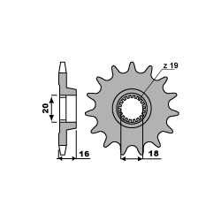 PBR ZĘBATKA PRZEDNIA 2140 10 18NC MONTESA 250 4T R (4RT) (ŁAŃC. 520)