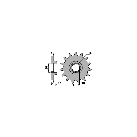 PBR ZĘBATKA PRZEDNIA 2140 10 18NC MONTESA 250 4T R (4RT) (ŁAŃC. 520)