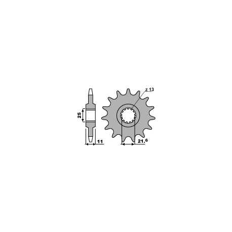 PBR ZĘBATKA PRZEDNIA 2142 14 18NC YAMAHA R6 (06-09) (-2) (ŁAŃC. 525)