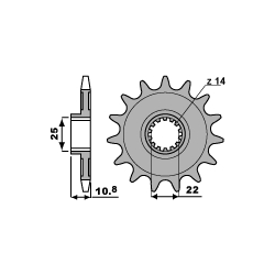 PBR ZĘBATKA PRZEDNIA 2145 15 18NC APRILIA 450/550 RXV,SXV (ŁAŃC. 520) (JTF70715)