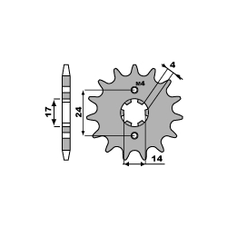 PBR ZĘBATKA PRZEDNIA 2153 12 18NC APRILIA RS 50 (06-08) (ŁAŃC. 420)