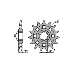 PBR ZĘBATKA PRZEDNIA 2172 16 18NC YAMAHA XJ6 DIVERSION 09-15 (ŁAŃC. 520)