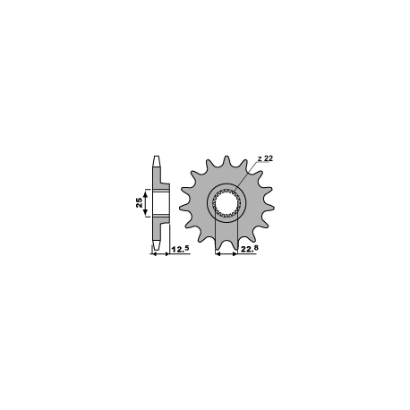 PBR ZĘBATKA PRZEDNIA 2180 12 18NC POLARIS 250/300/325/400/500 (ŁAŃC. 520) (JTF3221.12)