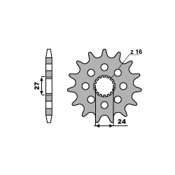 PBR ZĘBATKA PRZEDNIA 2190 15 18NC SUZUKI GSXR 1000 09-13 (-2) (ŁAŃC. 530)