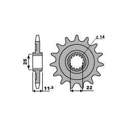 PBR ZĘBATKA PRZEDNIA 2207 14 18NC SHERCO/BULTACO (ŁAŃC. 520)