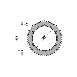 PBR ZĘBATKA TYLNA 223 50 C45 HUSQVARNA WR 120/250/350 79-88 (ŁAŃC. 520)