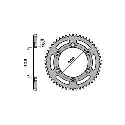 PBR ZĘBATKA TYLNA 236 43 C45 HONDA SLR 650 97-01 (JTR245/3.43) (ŁAŃC. 520)