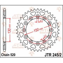 JT ZĘBATKA TYLNA 245 41 HONDA XL 600 LM '85-'88 (JTR245/2.41)* (ŁAŃC. 520)