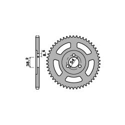 PBR ZĘBATKA PRZEDNIA 255 13 18NC NSR 50 (89-93) (ŁAŃC. 420)