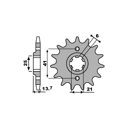 PBR ZĘBATKA PRZEDNIA 268 15 18NC HONDA VF 500F (84-88) (ŁAŃC. 530)