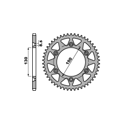 PBR ZĘBATKA TYLNA 270 42 C45 YAMAHA WR 250 X (SM) (08-11) (ŁAŃC. 520) (JTR251.42)