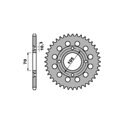 PBR ZĘBATKA PRZEDNIA 278 15 18NC (ŁAŃC. 530)