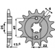 PBR ZĘBATKA PRZEDNIA 293 16 18NC HONDA VT 600C (88-89) (JTF293.16) (ŁAŃC. 525)