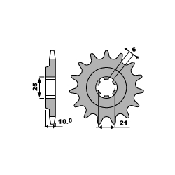 PBR ZĘBATKA PRZEDNIA 331 15 18NC HONDA CB 750K 78 (ŁAŃC. 630)