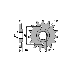 PBR ZĘBATKA PRZEDNIA 345 13 18NC HONDA SLR/FX/FMX 650 (-1) (ŁAŃC. 520)