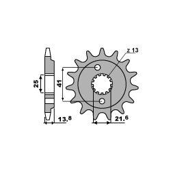 PBR ZĘBATKA PRZEDNIA 346 15 18NC (ŁAŃC. 525)