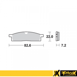 PROX KLOCKI HAMULCOWE KH119 YAMAHA YZ 80/85 '93-19, YZ 65 '19-20, TTR 125 '00-18 PRZÓD