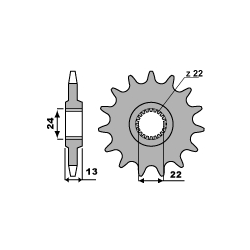 PBR ZĘBATKA PRZEDNIA 3800 16 18NC APRILIA PEGASO 650 (98-00) (ŁAŃC. 520)