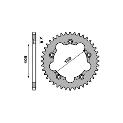 PBR ZĘBATKA TYLNA 380 40 F (ŁAŃC. 415)