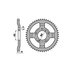 PBR ZĘBATKA PRZEDNIA 393 14 18NC (ŁAŃC. 520)